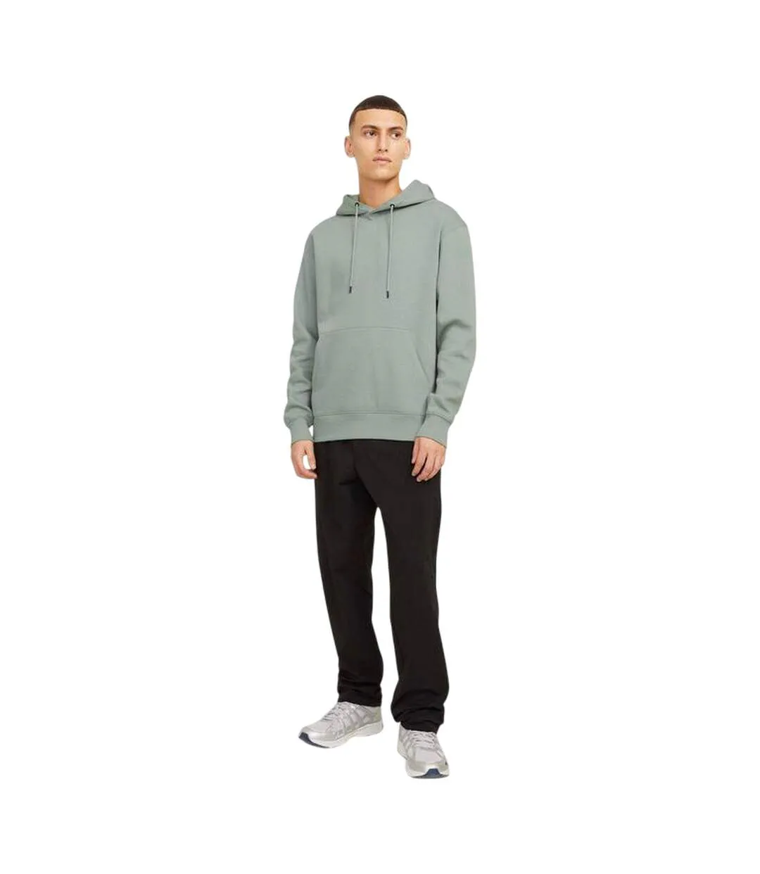Sweat À Capuche Basic Homme Vert Sauge Pâle Jack And Jones-4