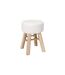 Tabouret en Tissu Bouclette Hera 40cm Blanc