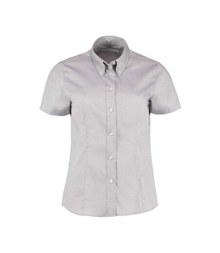 Chemise D'entreprise Oxford À Manches Courtes Pour Femmes Gris Kustom Kit
