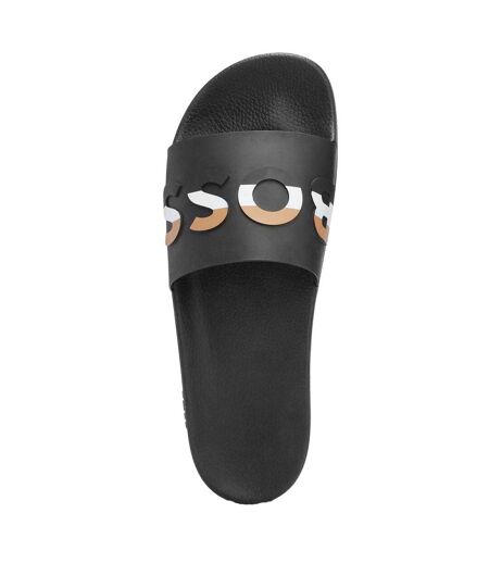Claquettes Bay Homme Noir Boss