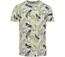 T-shirt écoresponsable imprimé tropical - Homme - PAT350 - beige ivoire Palm Leaves-1