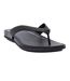 Womens/ladies Gracie Leather Flat Flip Flops All Black FitFlop-4