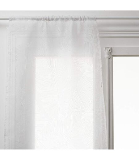 2 Voilages Indi - Longueur 160 cm x Largeur 60 cm - Blanc