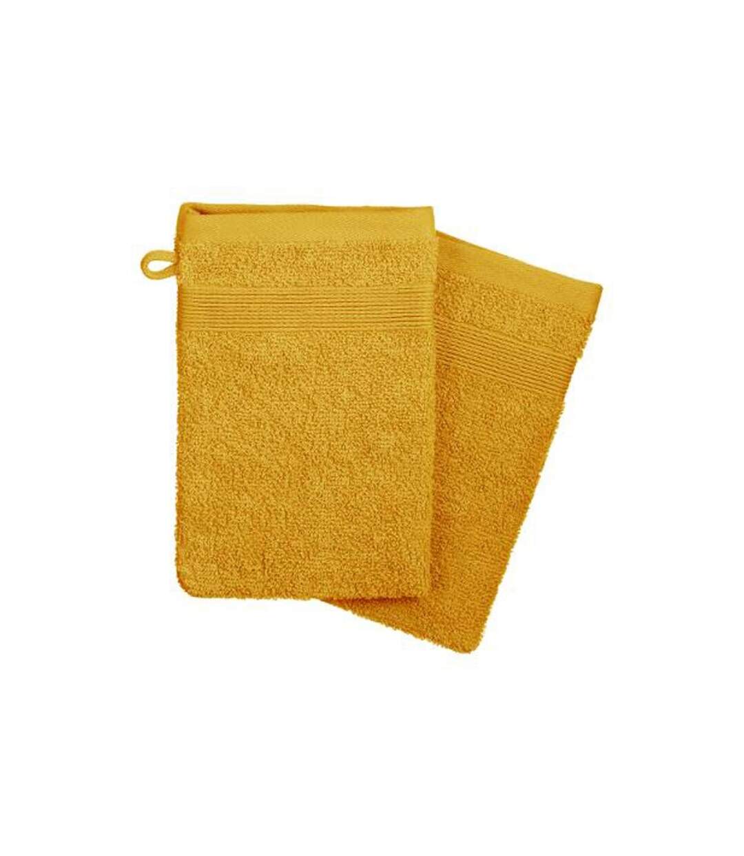 Lot de 2 Gants de Toilette Confort 15x21cm Ocre