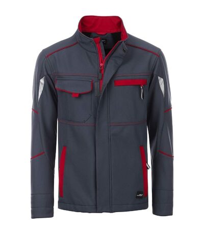 Veste de travail softshell unisexe - JN851 - gris carbone