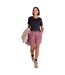 Womens/ladies Stellar Ripstop Hiking Cargo Shorts Dark Pink Mountain Warehouse-4