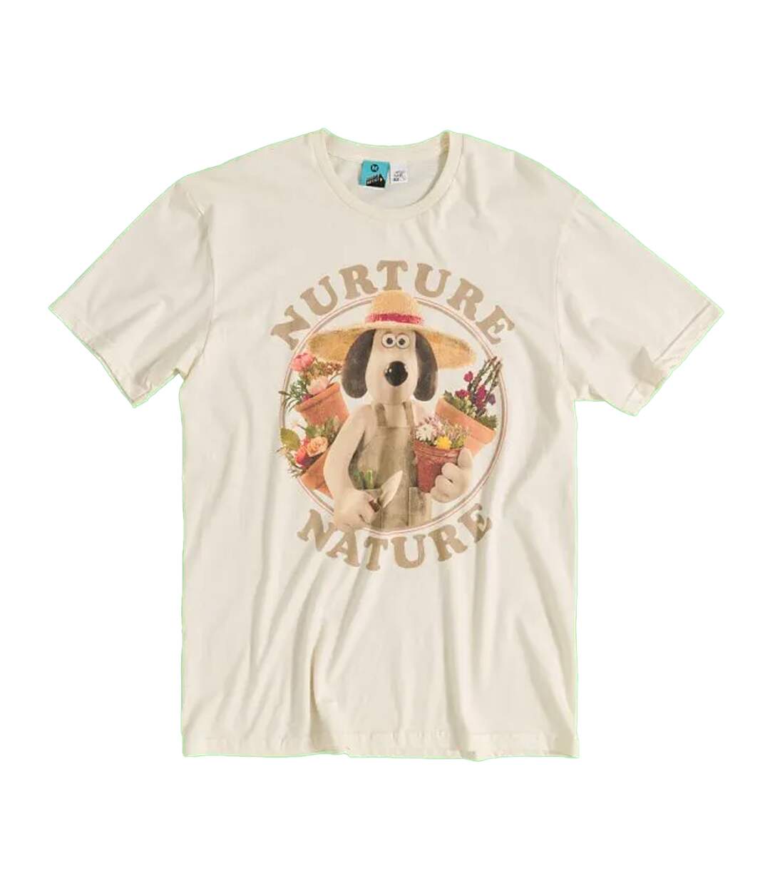 T-shirt Nurture Nature Adulte Naturel Wallace And Gromit-1