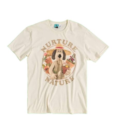 T-shirt Nurture Nature Adulte Naturel Wallace And Gromit