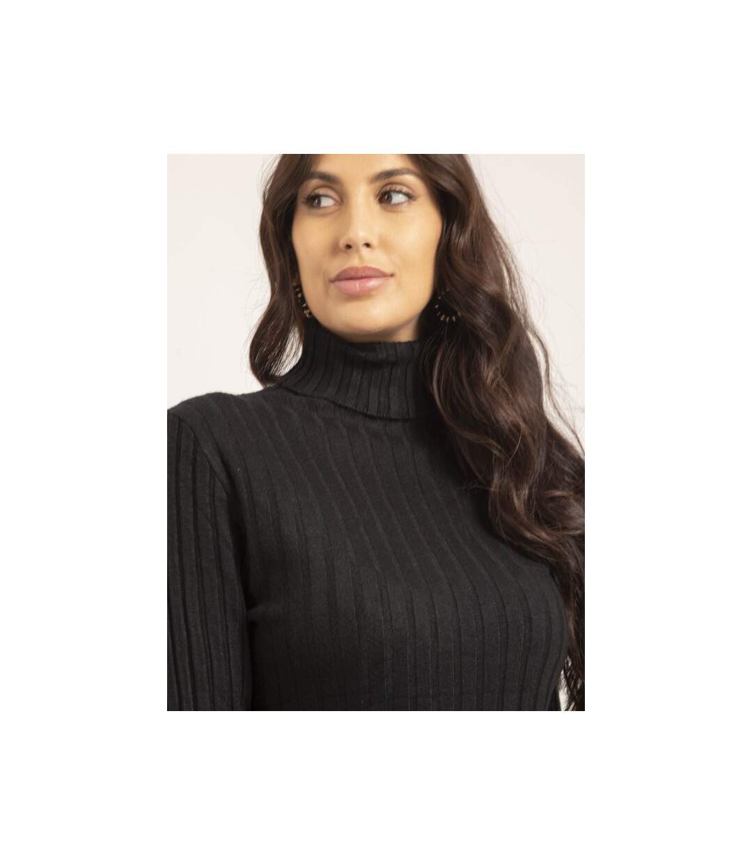 Pull col roulé côtelé KITCHIE - Dona X Lisa-3
