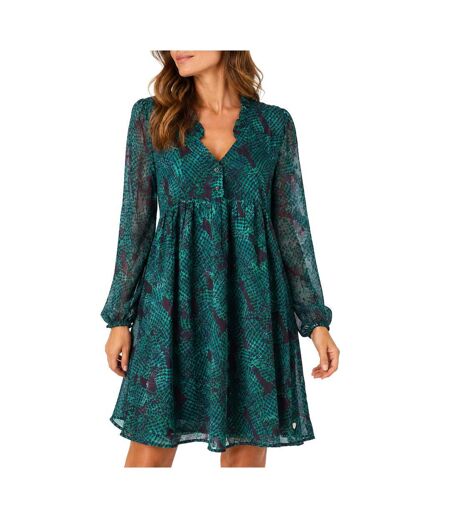 Robe verte femme freeman porter rayane checkers