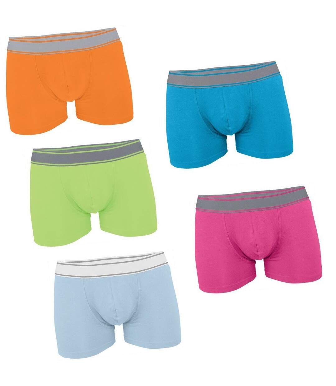 Lot 5 Boxers shorty Homme K800 - coton - multicolores-1