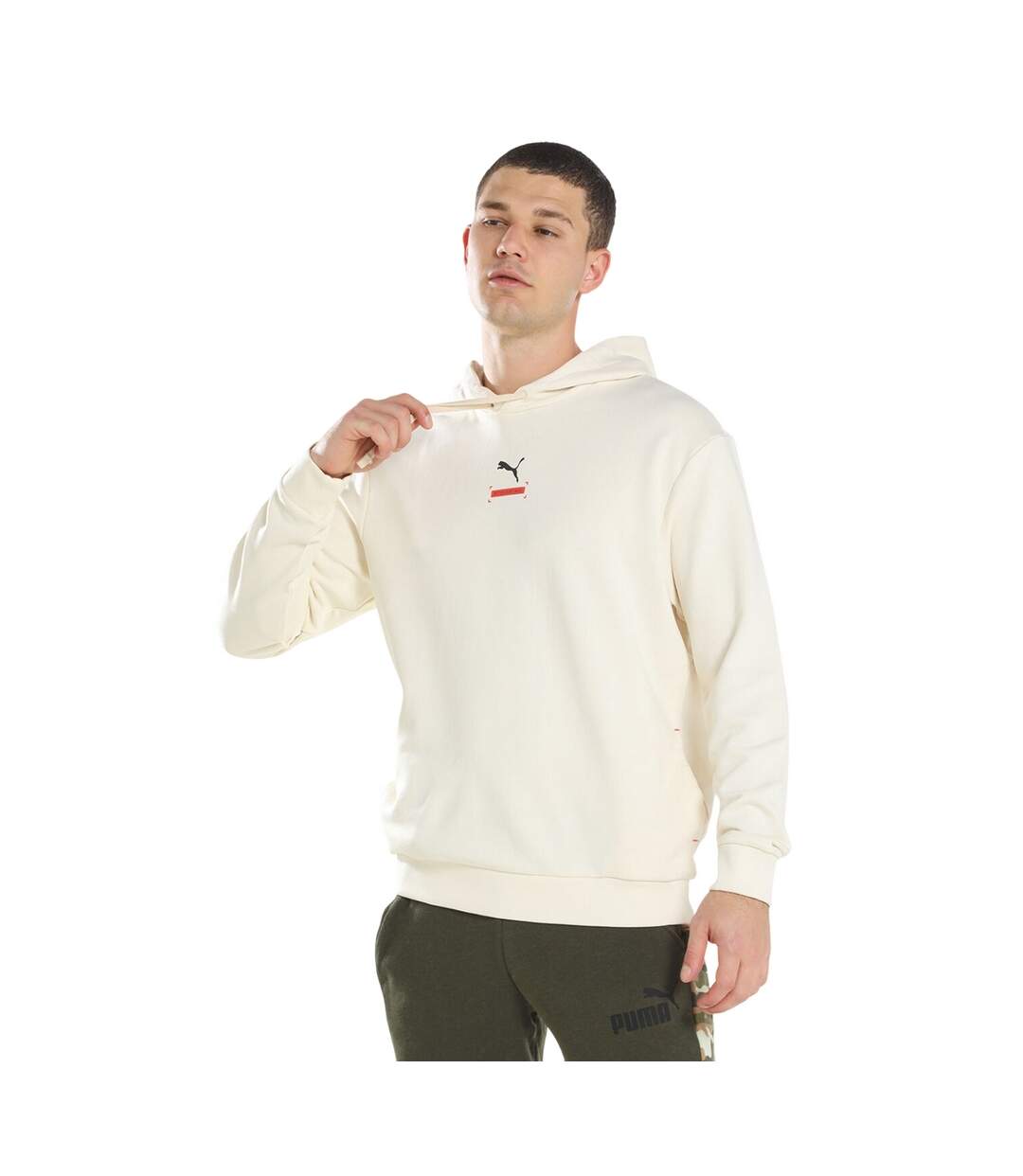 Sweat À Capuche Better Tr Homme Beige Crème Puma-1