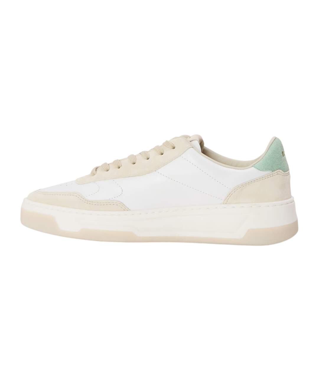 Womens/ladies Baltimore Leather Low Trainers White Boss-2
