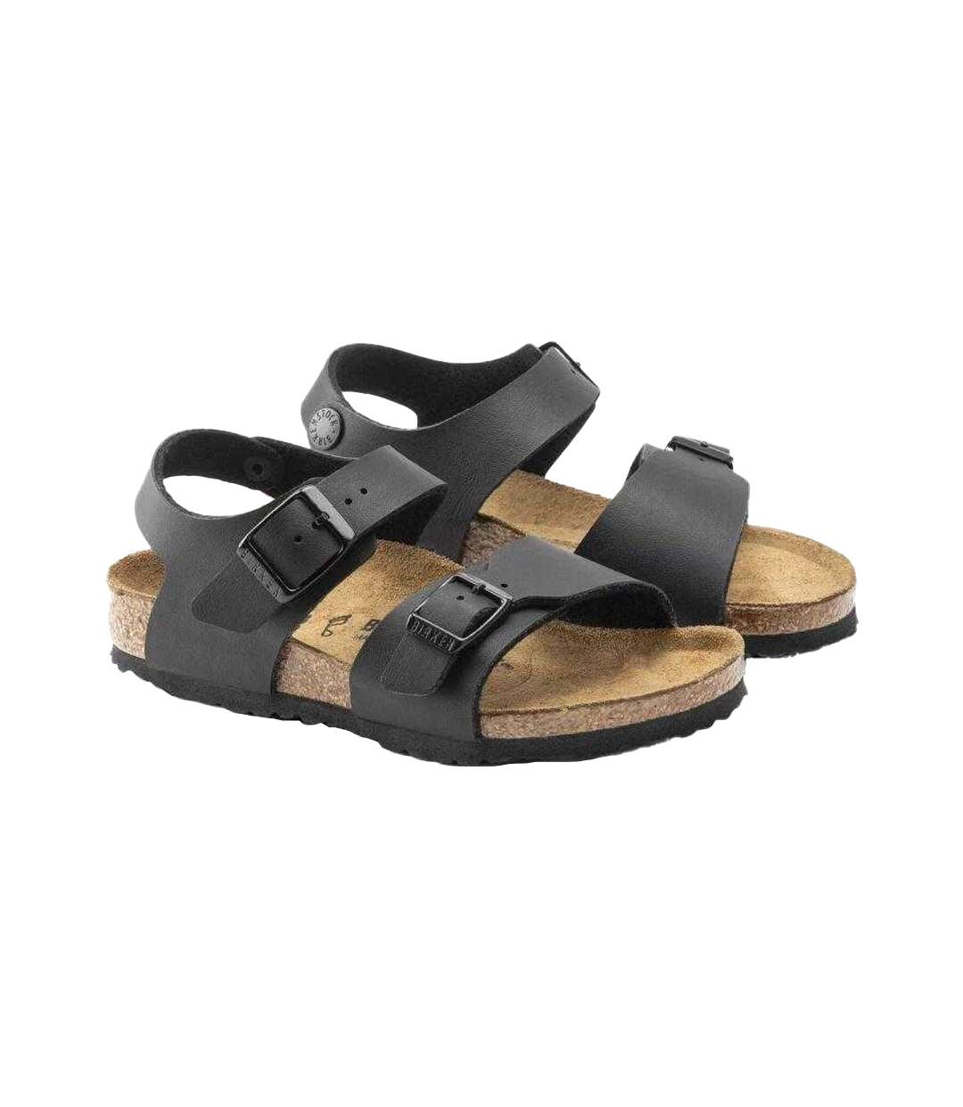 Childrens/kids New York Suede Sandals Black Birkenstock-4