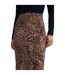 Womens/ladies Peyton Leopard Print Maxi Skirt Brown Nobody´s Child-4