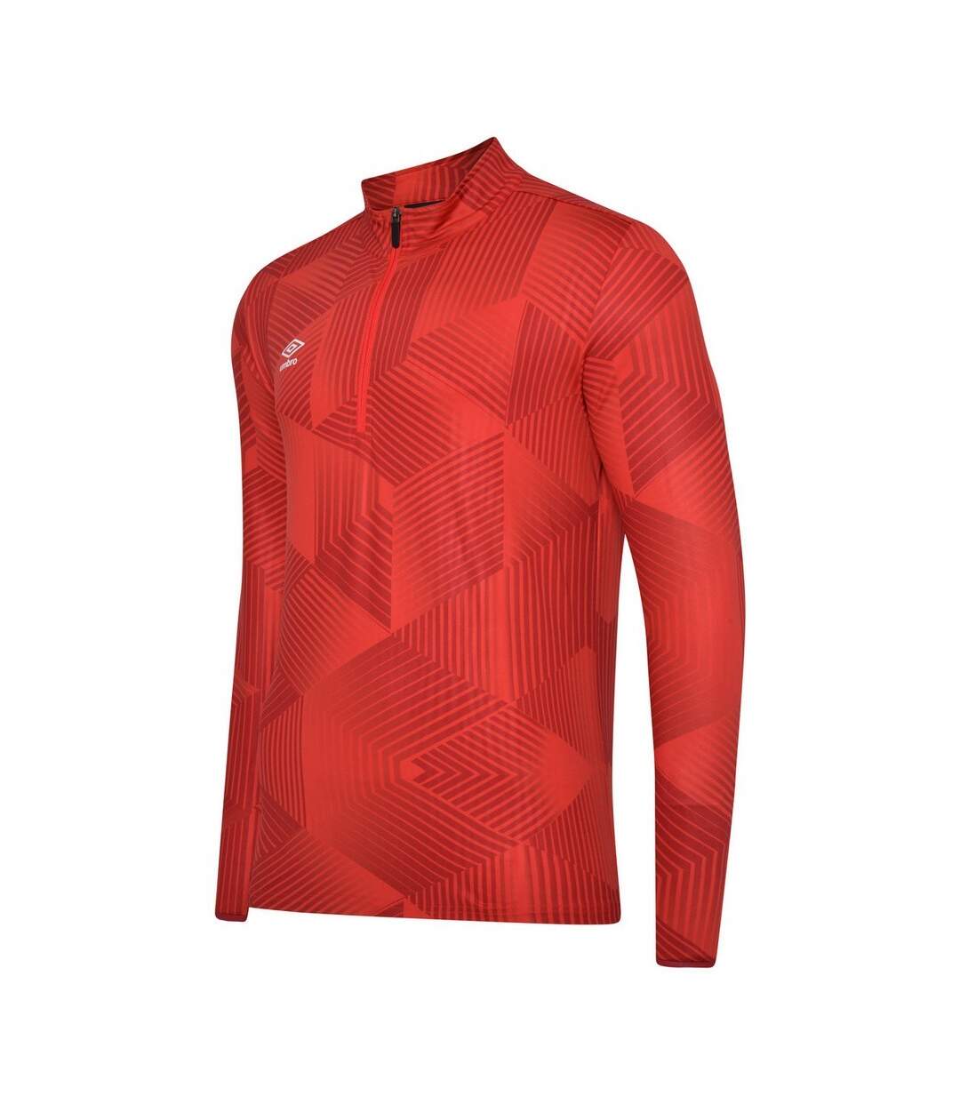 Mens Maxium Quarter Zip Training Top Vermillion Umbro-1