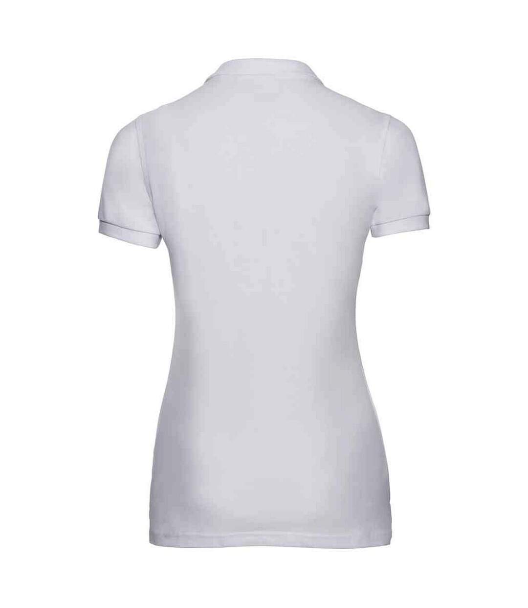 Polo femme blanc Russell-2