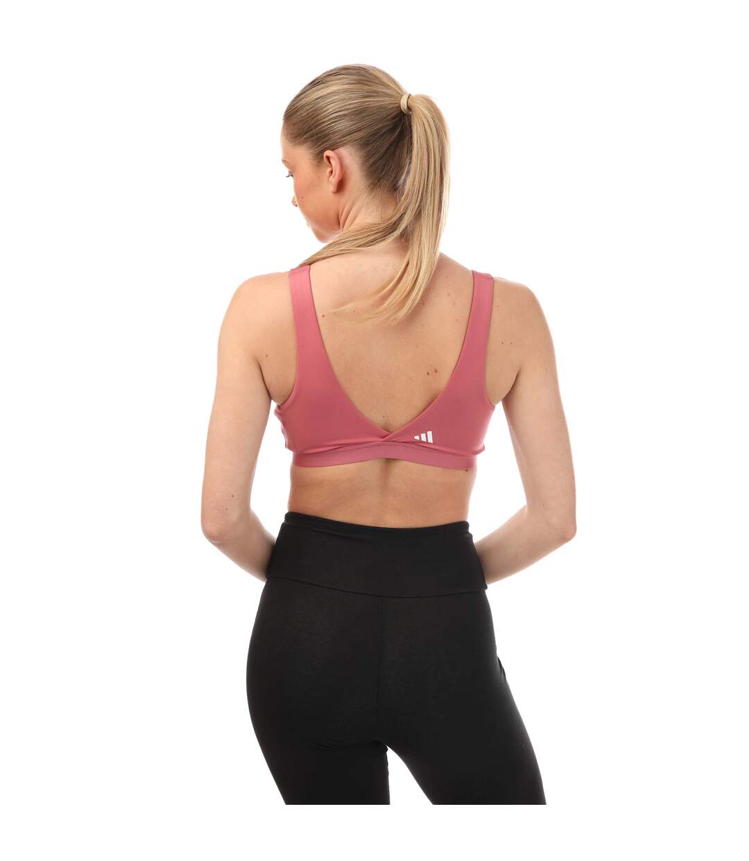 Brassière de sport essentials femme rose Adidas-2