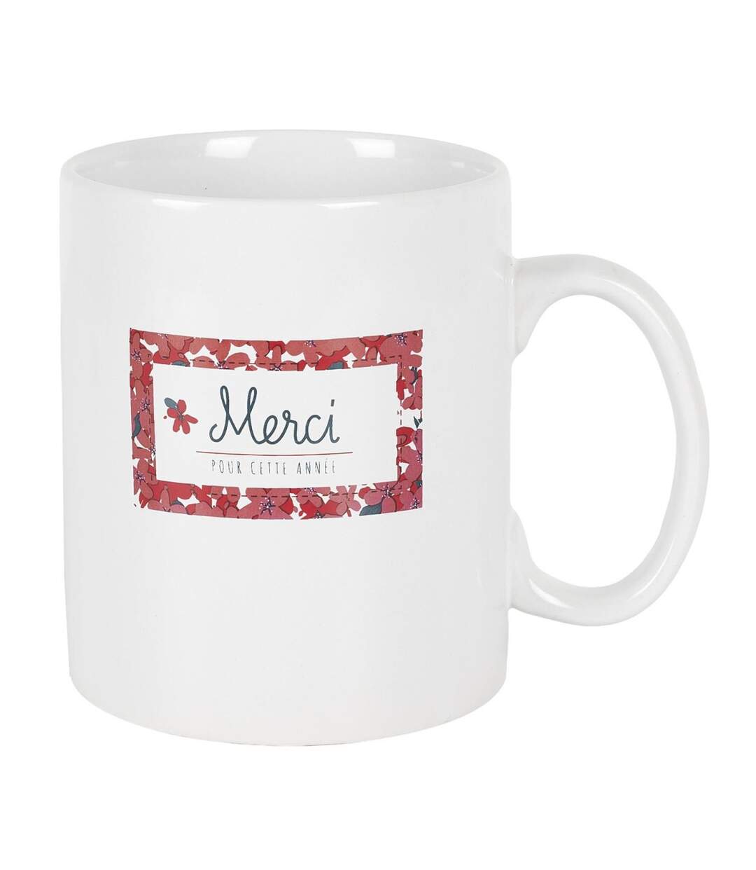 Mug XXL & Stylo Merci 80cl Blanc-2