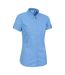 Womens/ladies Coconut Short-sleeved Shirt Bright Blue Mountain Warehouse-4