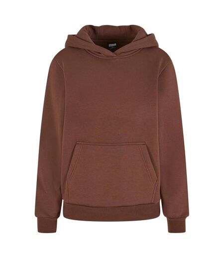 Sweat À Capuche Femme Marron Foncé Urban Classics