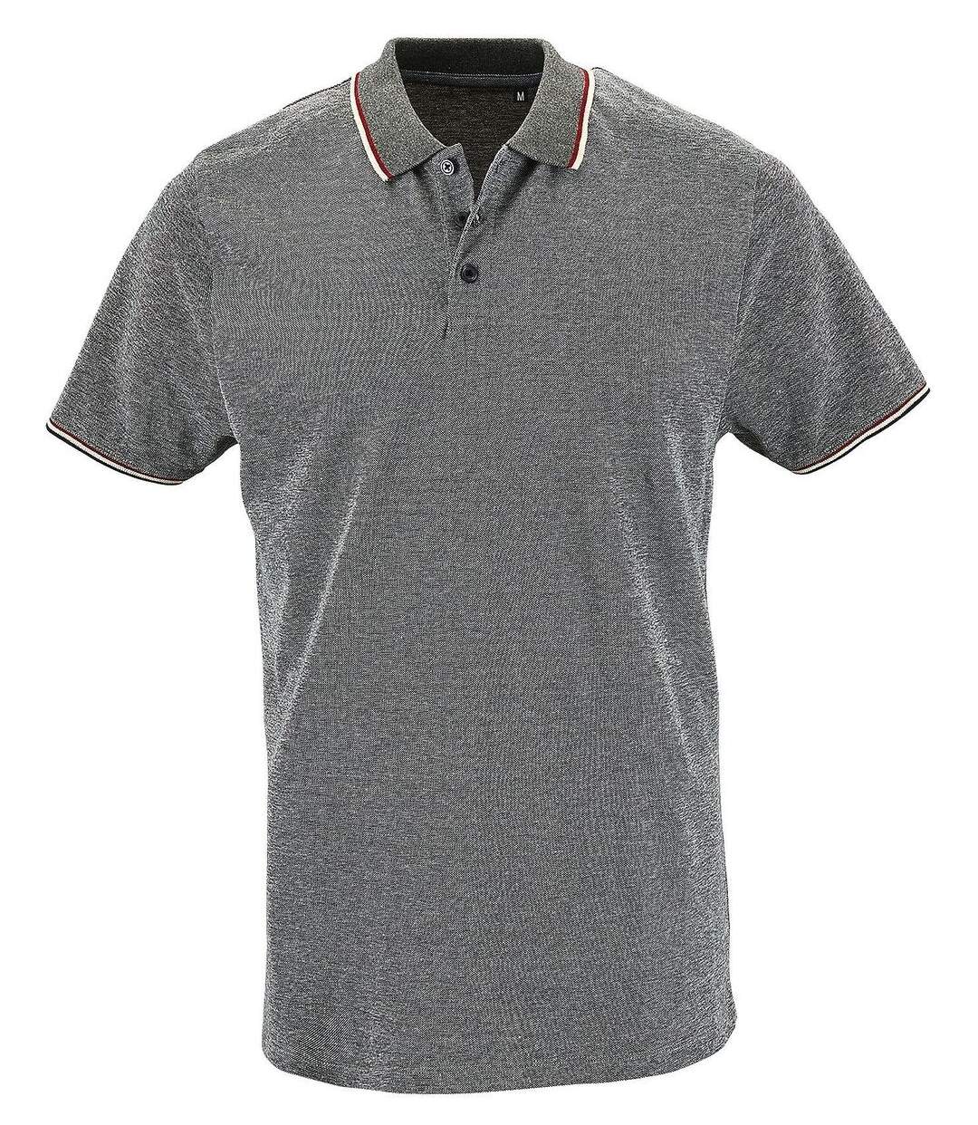 Polo chiné - Homme - 02081 - noir chiné