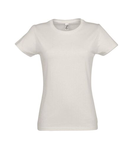 SOLS Womens/Ladies Imperial Heavy Short Sleeve Tee (Off White) - UTPC291