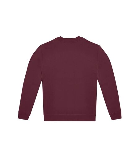 Unisex adult id.332 crew neck sweatshirt burgundy B&C