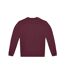Unisex adult id.332 crew neck sweatshirt burgundy B&C-2