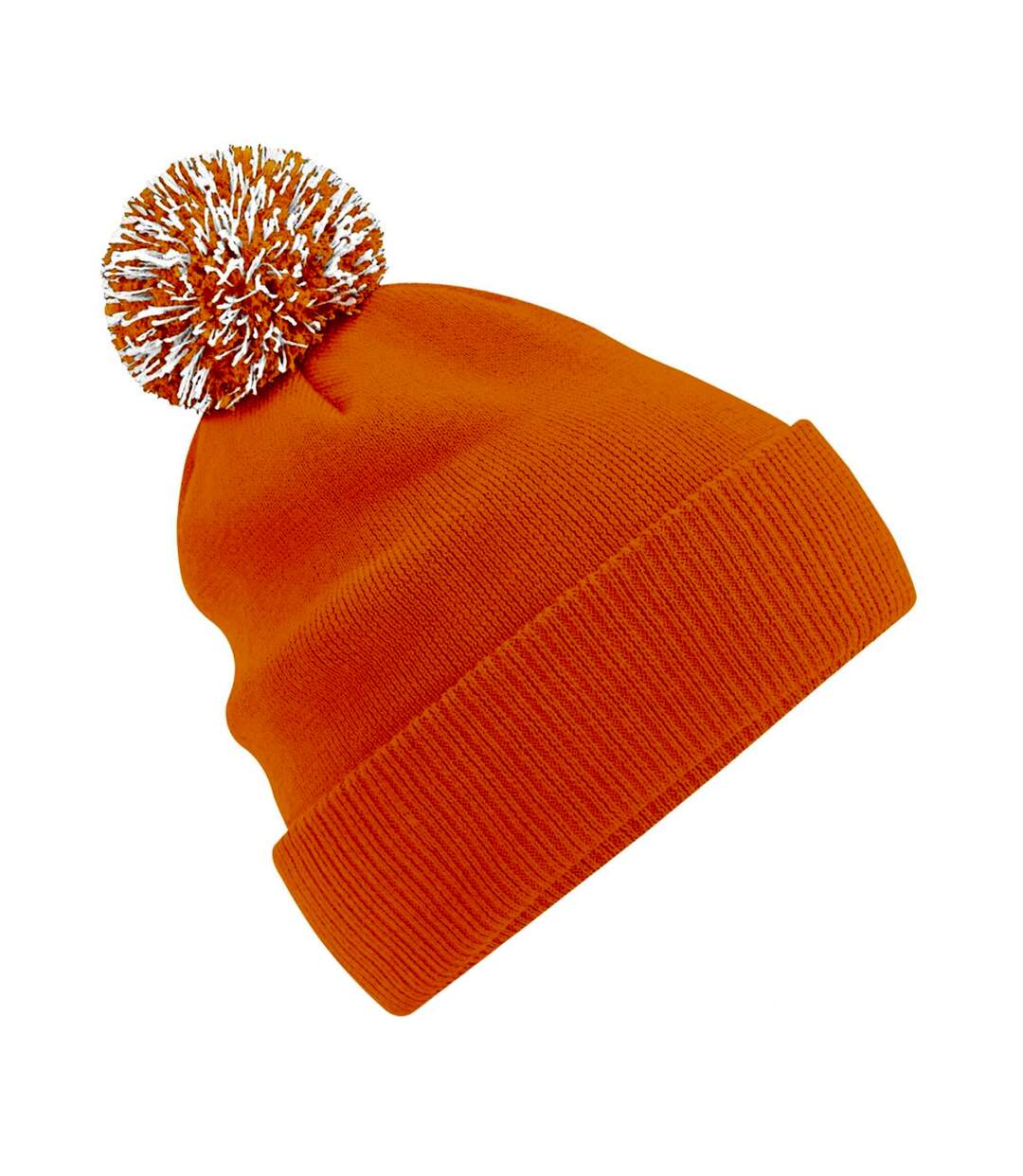 Bonnet snowstar unisexe orange / blanc Beechfield