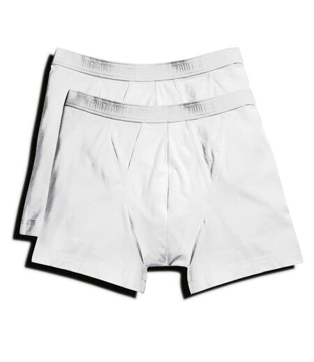 Fruit Of The Loom Mens Classic Boxer Shorts (Pack Of 2) (White)