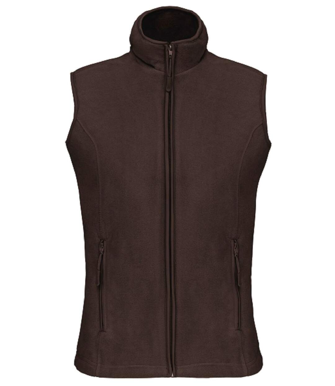 Gilet sans manches micro polaire femme - K906 - marron chocolat