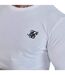 Mens Embroidered Logo Fitted Long-sleeved T-shirt White SikSilk-4