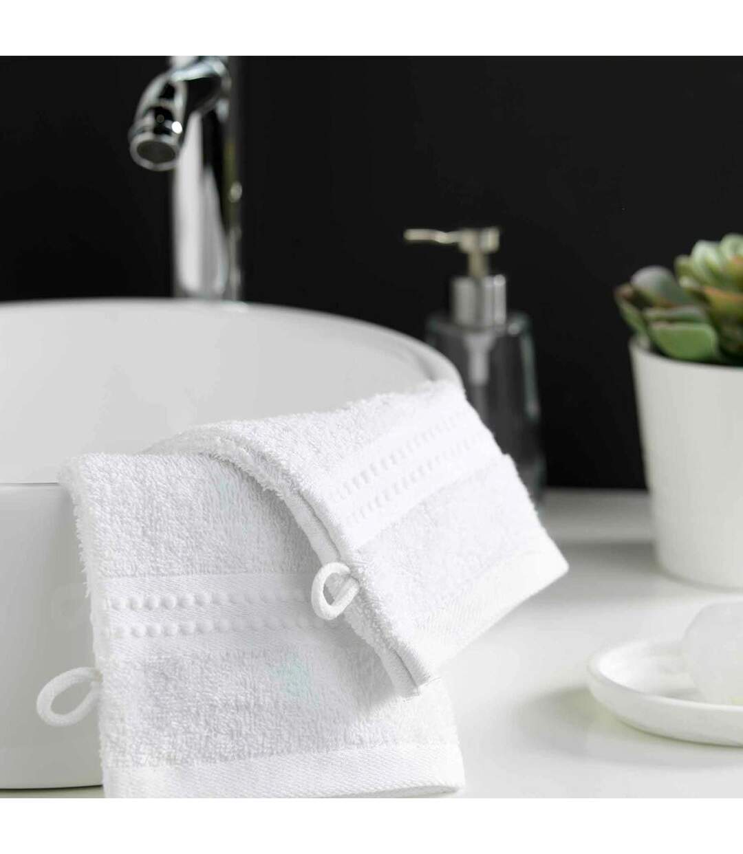 Lot de 2 Gants de Toilette Excellence 15x21cm Neige-4