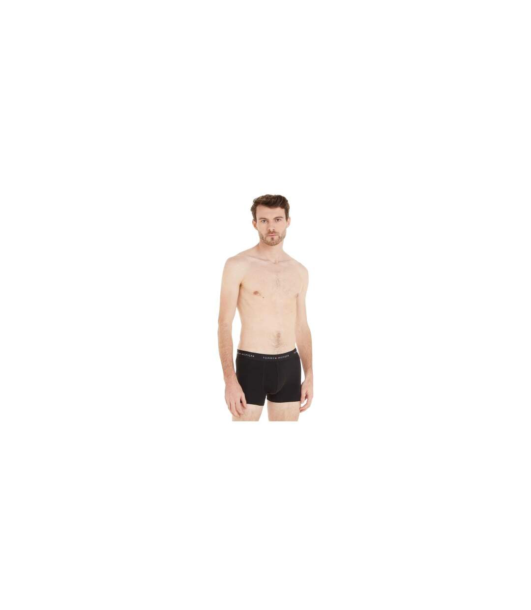 Pack Of 3  Mens Cotton Blend Classic Boxer Shorts  Black Grey White Tommy Hilfiger-1