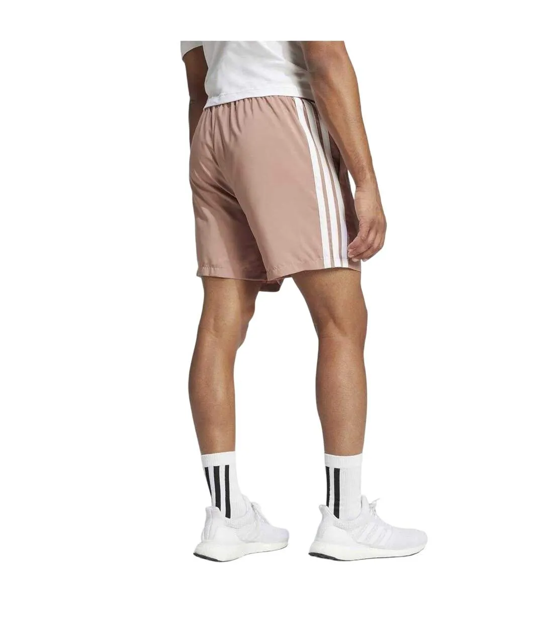 Mens 3 Stripes Shorts Warm Clay Adidas-2