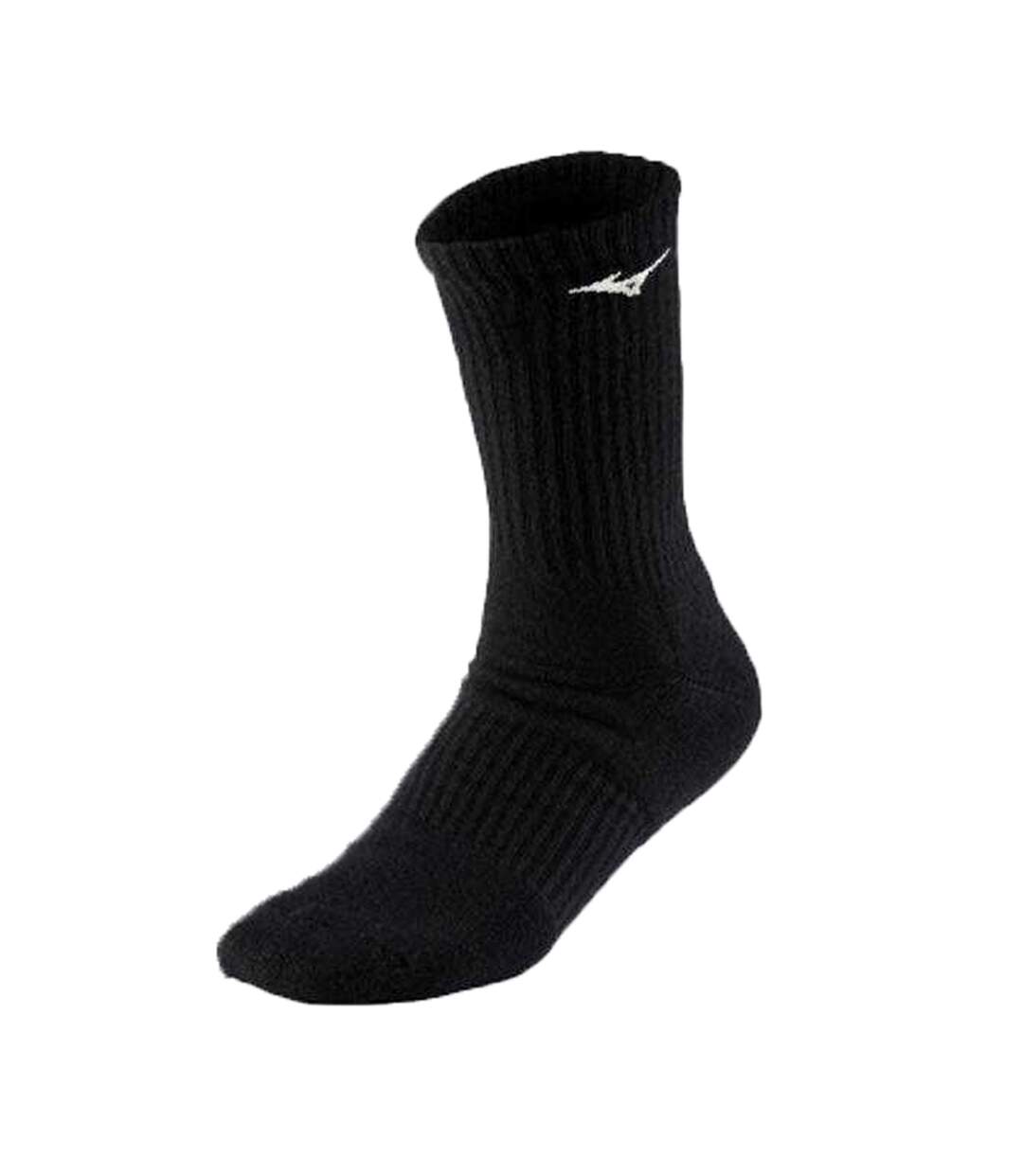 Pack Of 3  Mens Mid Cut Training Socks  Black Mizuno-2