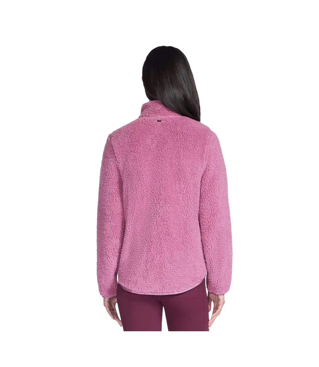 Womens/ladies Sherpa Jacket Rose Skechers-3