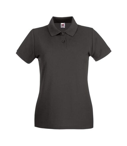 Fruit Of The Loom Ladies Lady-Fit Premium Short Sleeve Polo Shirt (Light Graphite) - UTBC1377