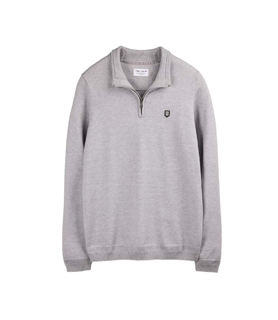 Pull zippé gris homme teddy smith marty 2-1