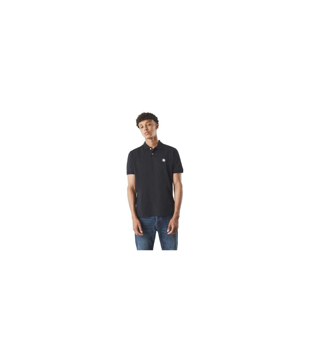 Mens Jerry Regular Polo Shirt Black Pretty Green-1