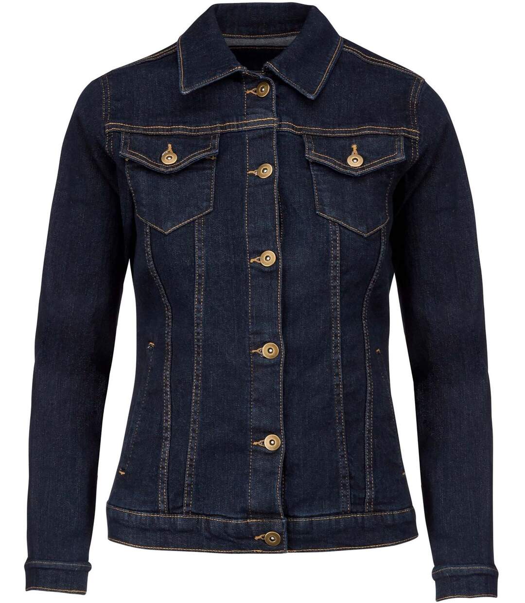 Veste - blouson jean - K6137 - bleu denim - femme-2