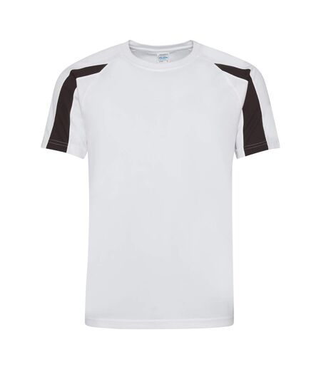 T-shirt sport contraste homme blanc arctique/noir Just Cool