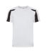 T-shirt sport contraste homme blanc arctique/noir Just Cool-1