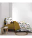 Parure de Lit 3 Pièces Geomelo 240x220cm Ocre-3