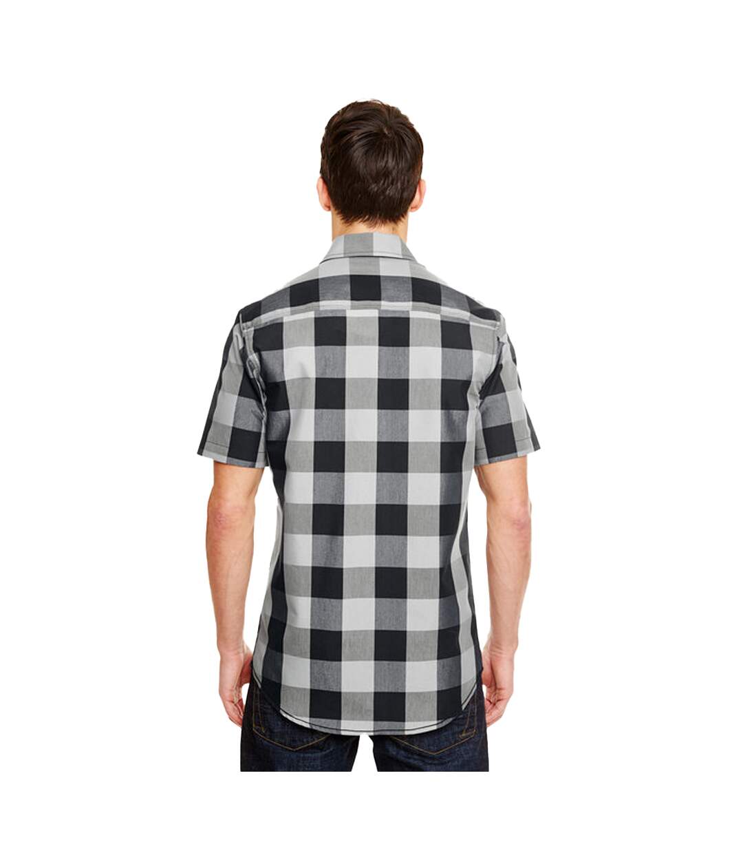 Chemise Motif/style À Carreaux Buffalo Homme Noir Blanc Burnside-2