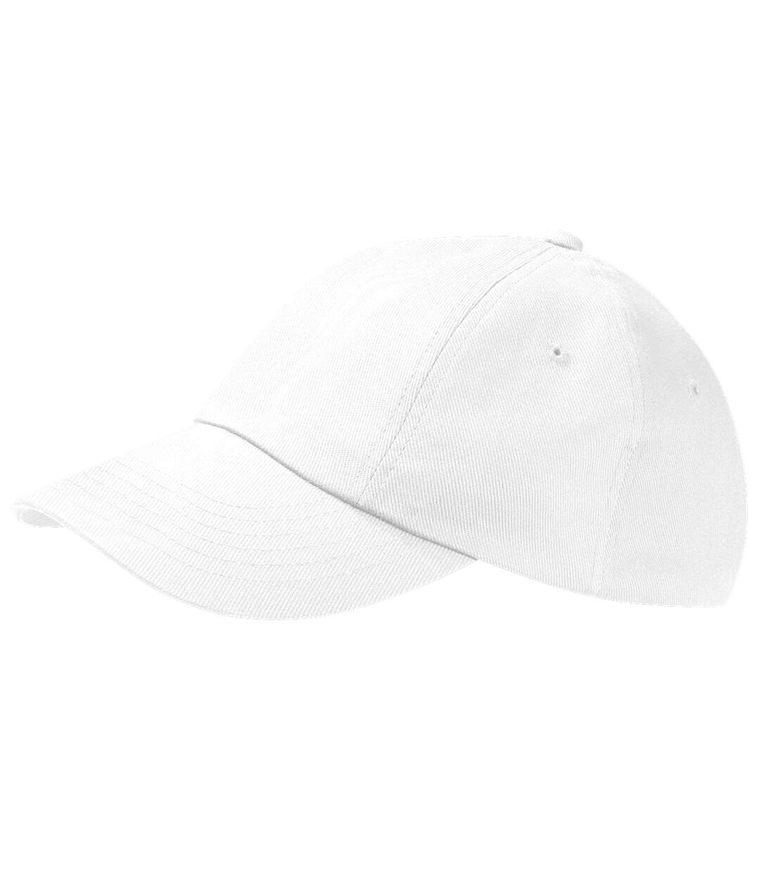 Casquette 100% coton épais adulte unisexe blanc Beechfield-1