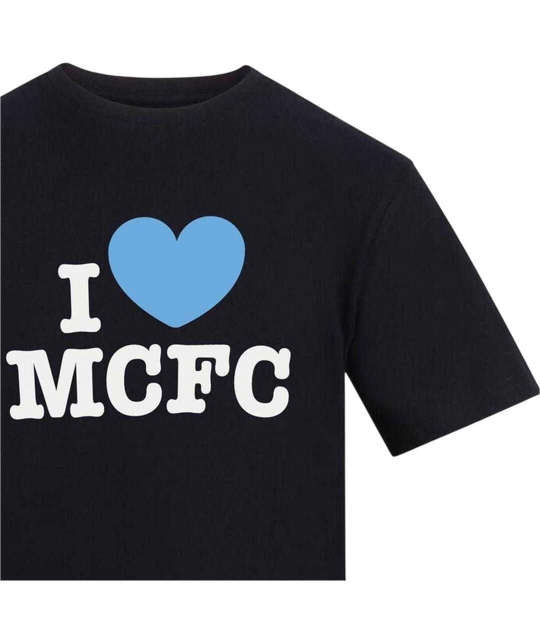 Mens Carabao Cup I Love Mcfc T-shirt Black AWD-3