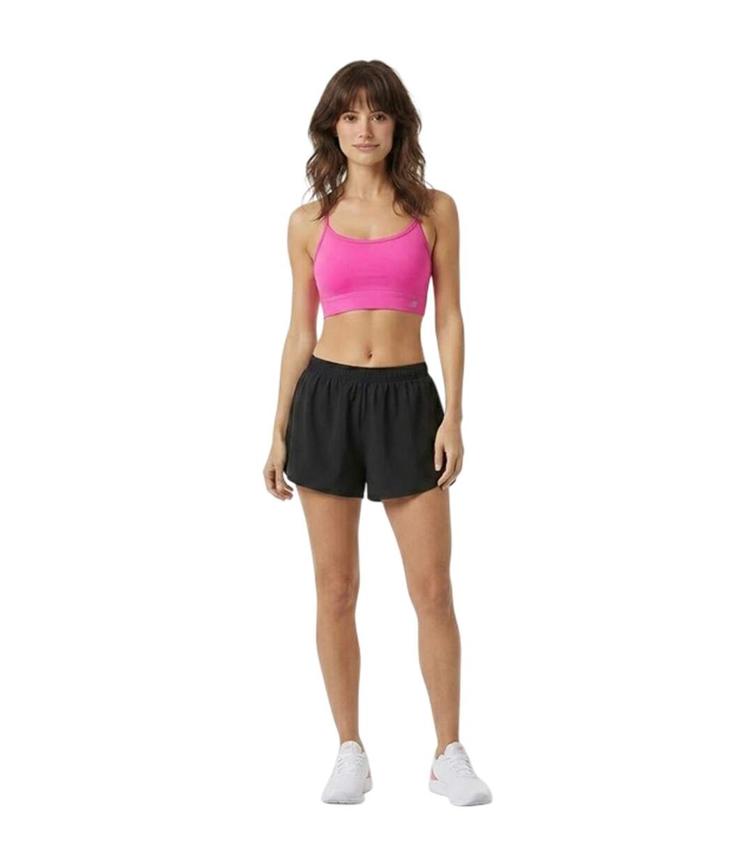 Womens/ladies Essentials Non-wired Sports Bra Pink New Balance-1