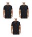 Lot de 3 T-shirts homme en coton uni col rond imprimé poitrine Pierre Cardin-1